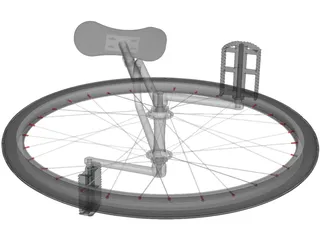 Unicycle 3D Model preview
