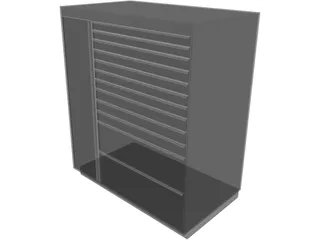 Garage Tool Chest Large 3D Model preview