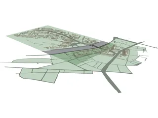 Moscow Square of Europe Near Kiev Railway Station 3D Model preview