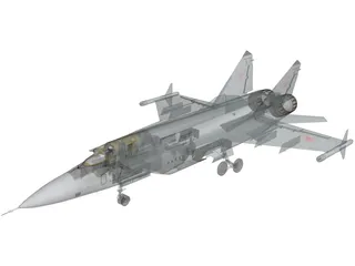MiG-31A Foxhound 3D Model preview