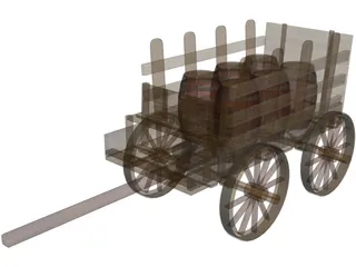 Cart of Barn 3D Model preview