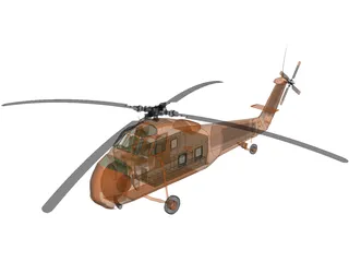 Sikorsky HUS-1 Seahorse 3D Model preview