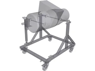 Aircraft APU Stand 3D Model preview