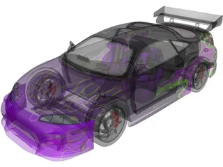 Mitsubishi Eclipse [Tuned] 3D Model preview