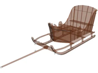 American Sleigh 3D Model preview