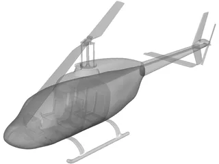 Bell 206B-III JetRanger 3D Model preview