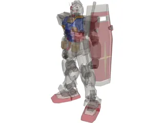Gundam rx78 3D Model preview