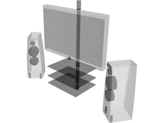 Lowe LED TV with Meridian Speakers 3D Model preview