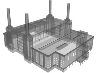 Battersea Power Station 3D Model preview