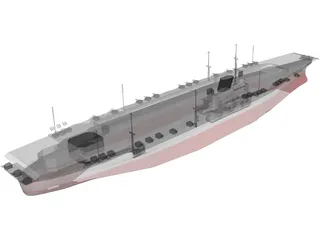 Shinano Aircraft Carrier 3D Model preview