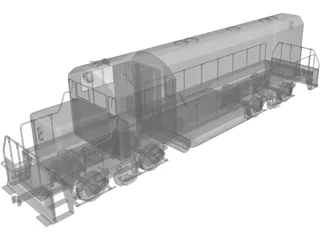 Chinese Train Engine 3D Model preview