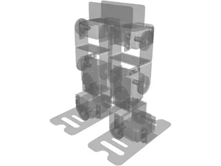 Biped Servo Robot 3D Model preview
