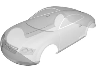 Audi TT Body 3D Model preview