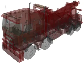 Kenworth K100 Fire Wrecker 3D Model preview