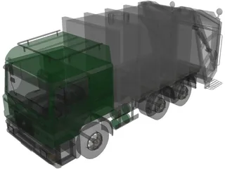 Volvo TH5 Garbage Truck 3D Model preview