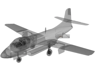 Douglas F3D-2 Skyknight 3D Model preview