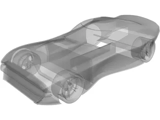 Muscle Car Concept 3D Model preview