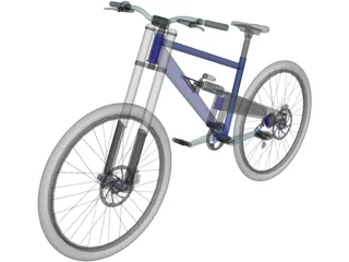 Bicycle Professional Downhill 3D Model preview