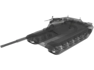 Russian T-102 3D Model preview