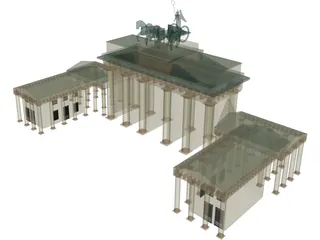Brandenburg Gate Berlin 3D Model preview