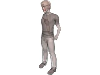 Man Standing 3D Model preview