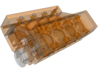 V8 Engine 3D Model preview