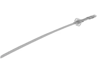Katana Sculpted 3D Model preview