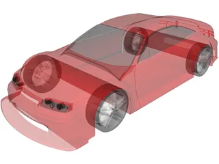 Opel Calibra DTM 3D Model preview