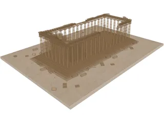 Parthenon Ruins 3D Model preview