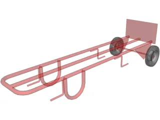 Hand Truck 3D Model preview