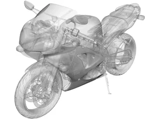 Kawasaki ZX6-R J1 3D Model preview