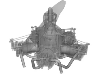 Sternmotor Engine 3D Model preview