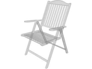 Adirondack Chair 3D Model preview