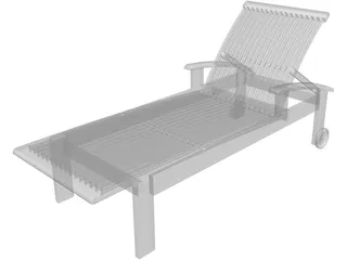 Lawn Chair 3D Model preview