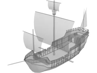 Galleon 3D Model preview