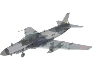 SAAB J-32E Lansen 3D Model preview