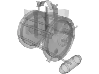 Fishing Reel Pen Senator 6/0 3D Model preview