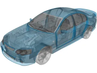 Ford Falcon XR8 3D Model preview