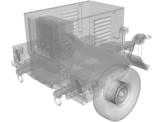 Military Mobile Generator 3D Model preview