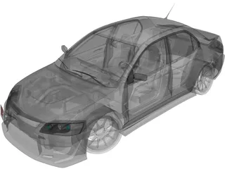 Mitsubishi Lancer Evo IX C-West Style 3D Model preview