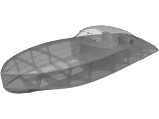 Vintage Boat 3D Model preview