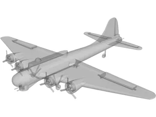 Boeing B-17 Flying Fortress 3D Model preview