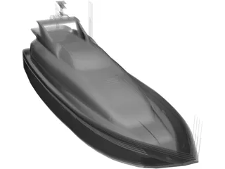 Yacht 3D Model preview
