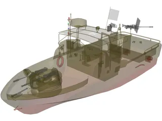 Patrol Boat 3D Model preview
