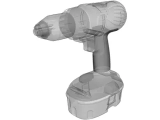 DeWalt 18V Cordless Drill 3D Model preview