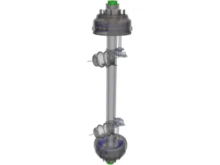 Trailer Axle 3D Model preview