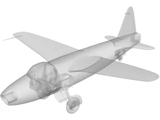 Heinkel He 178 3D Model preview