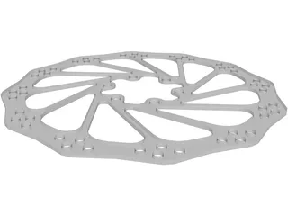 Mountain Bike Brake Rotor 3D Model preview