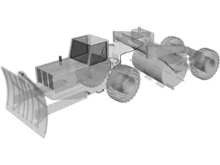 Tree Breaking Modified Truck 3D Model preview