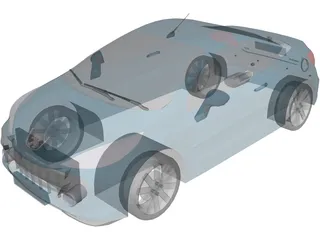 Peugeot 207 CC 3D Model preview